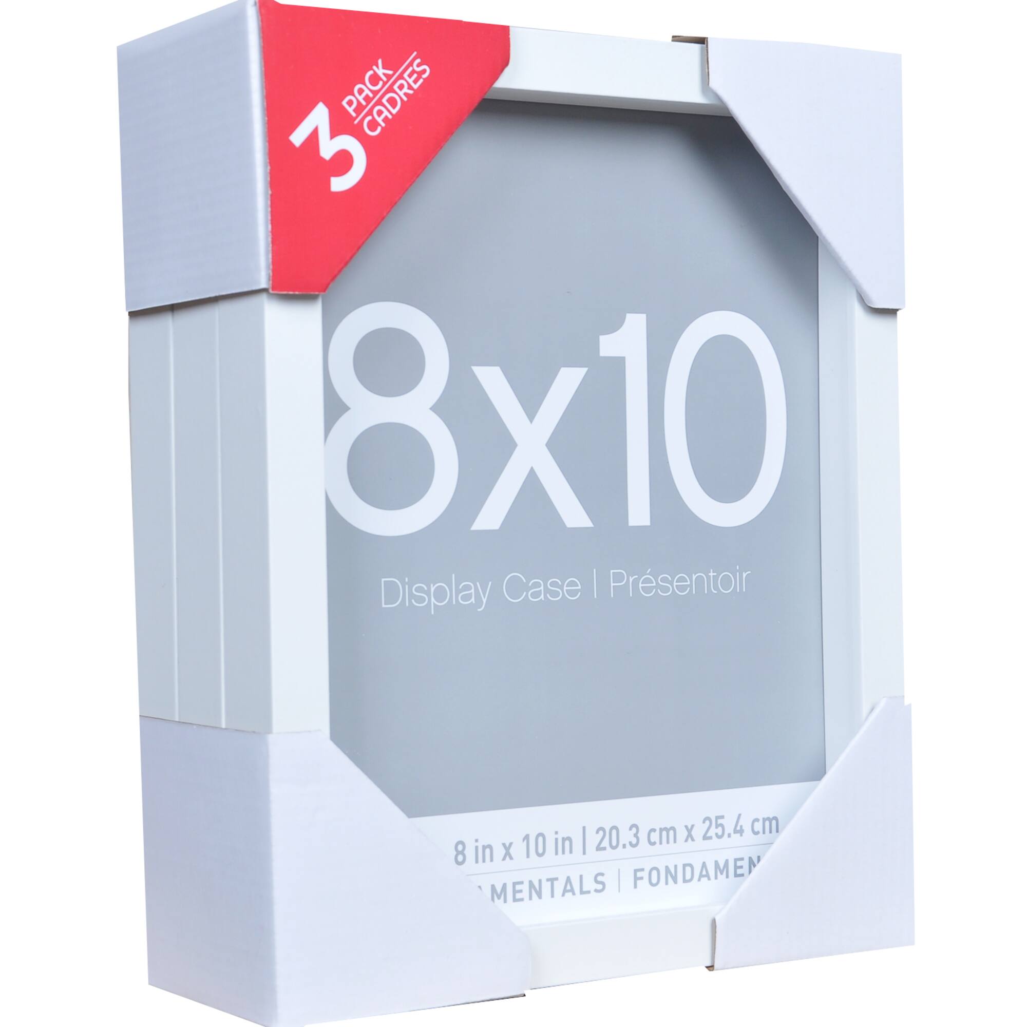 3 Pack Fundamentals 8" x 10" White Shadow Boxes by Studio Décor®